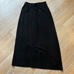 Blue Canoe Black Asymmetrical Skirt Organic Cotton NWOT